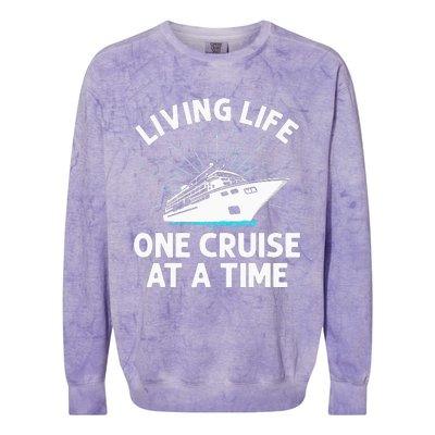 Funny Cruising Designs  Cruise Ship Cruising Lovers Colorblast Crewneck Sweatshirt