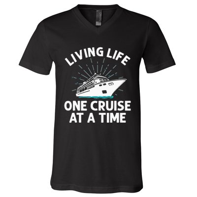 Funny Cruising Designs  Cruise Ship Cruising Lovers V-Neck T-Shirt