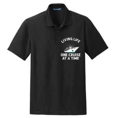 Funny Cruising Designs  Cruise Ship Cruising Lovers Dry Zone Grid Polo