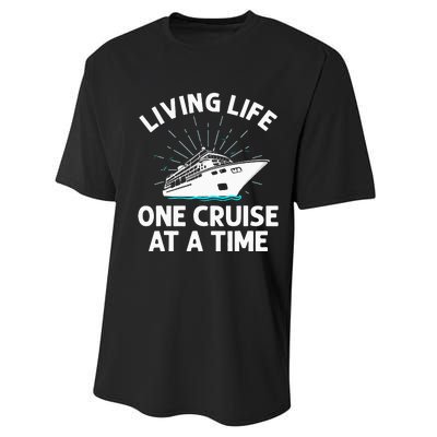 Funny Cruising Designs  Cruise Ship Cruising Lovers Performance Sprint T-Shirt