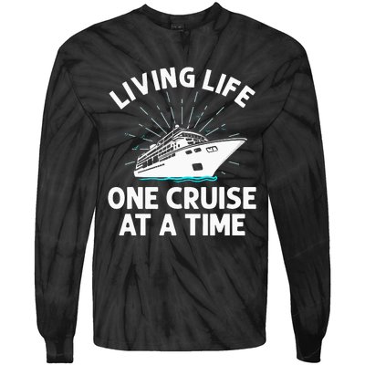 Funny Cruising Designs  Cruise Ship Cruising Lovers Tie-Dye Long Sleeve Shirt