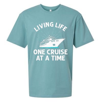 Funny Cruising Designs  Cruise Ship Cruising Lovers Sueded Cloud Jersey T-Shirt