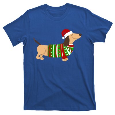 Funny Christmas Dog Christmas Dachshund Santa Doxie Gift T-Shirt