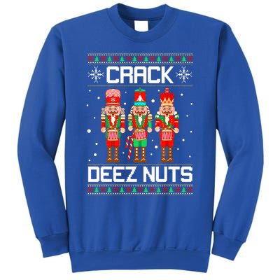 Funny Crack Deez Nuts Ugly Christmas Sweater Xmas Nutcracker  Sweatshirt