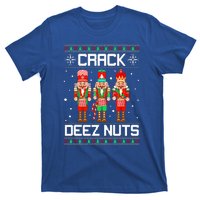 Funny Crack Deez Nuts Ugly Christmas Sweater Xmas Nutcracker  T-Shirt