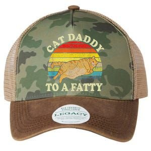 Fat Chonk Dad Cat Daddy To A Fatty Legacy Tie Dye Trucker Hat