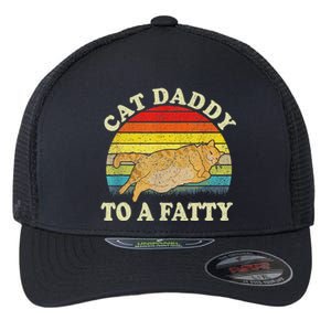 Fat Chonk Dad Cat Daddy To A Fatty Flexfit Unipanel Trucker Cap