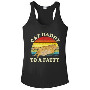 Fat Chonk Dad Cat Daddy To A Fatty Ladies PosiCharge Competitor Racerback Tank