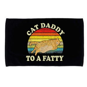 Fat Chonk Dad Cat Daddy To A Fatty Microfiber Hand Towel