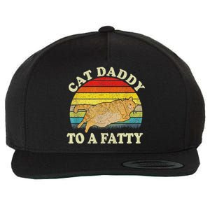 Fat Chonk Dad Cat Daddy To A Fatty Wool Snapback Cap