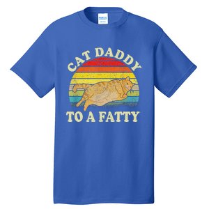 Fat Chonk Dad Cat Daddy To A Fatty Tall T-Shirt