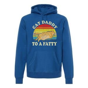 Fat Chonk Dad Cat Daddy To A Fatty Premium Hoodie