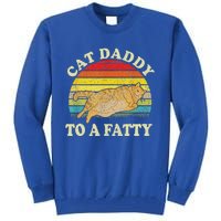 Fat Chonk Dad Cat Daddy To A Fatty Tall Sweatshirt