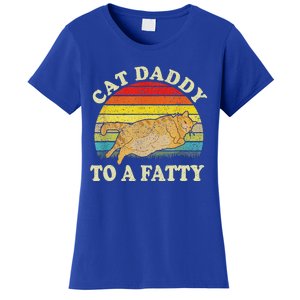 Fat Chonk Dad Cat Daddy To A Fatty Women's T-Shirt