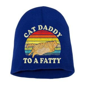 Fat Chonk Dad Cat Daddy To A Fatty Short Acrylic Beanie