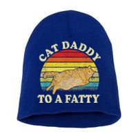 Fat Chonk Dad Cat Daddy To A Fatty Short Acrylic Beanie