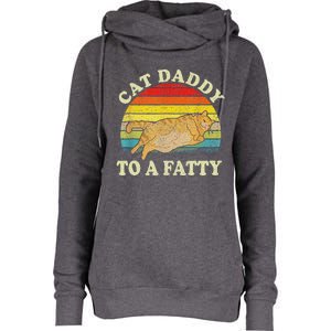 Fat Chonk Dad Cat Daddy To A Fatty Womens Funnel Neck Pullover Hood