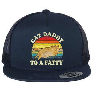 Fat Chonk Dad Cat Daddy To A Fatty Flat Bill Trucker Hat