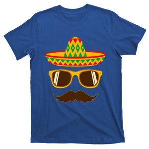 Funny Cinco De Mayo Party Mustache Face Dad Papa Cito Gift T-Shirt