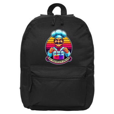 Funny Chief DonT Mess With My Emulsion Molecular Gastronomy 16 in Basic Backpack