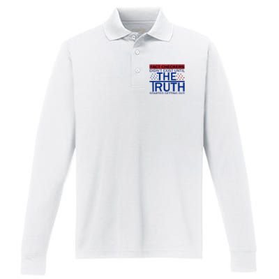 Fact Checkers Didn’T Exist Until The Truth Started Getting Out Performance Long Sleeve Polo