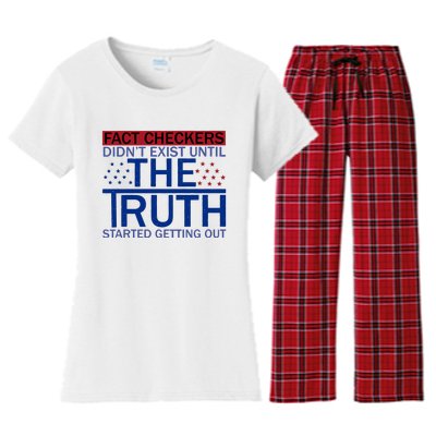 Fact Checkers Didn’T Exist Until The Truth Started Getting Out Women's Flannel Pajama Set