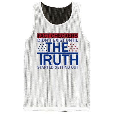 Fact Checkers Didn’T Exist Until The Truth Started Getting Out Mesh Reversible Basketball Jersey Tank