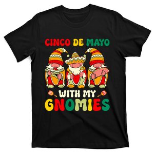 Funny Cinco De Mayo With My Gnomies Trio Gnomes Girl T-Shirt