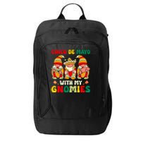 Funny Cinco De Mayo With My Gnomies Trio Gnomes Girl City Backpack