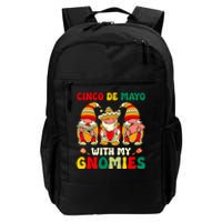 Funny Cinco De Mayo With My Gnomies Trio Gnomes Girl Daily Commute Backpack