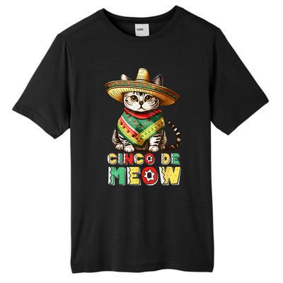 Feliz Cinco De Meow Funny Mexican Cat Fiesta 5 De Mayo Tall Fusion ChromaSoft Performance T-Shirt