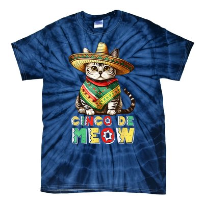 Feliz Cinco De Meow Funny Mexican Cat Fiesta 5 De Mayo Tie-Dye T-Shirt