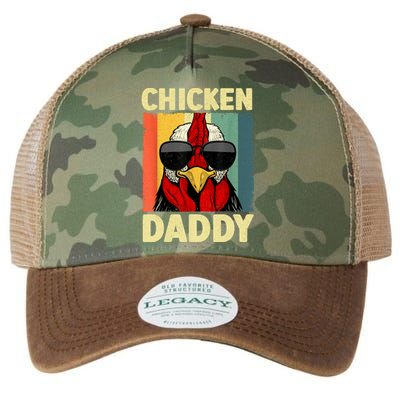 Funny Chicken Daddy Design For Dad Farmer Chicken Lover Legacy Tie Dye Trucker Hat