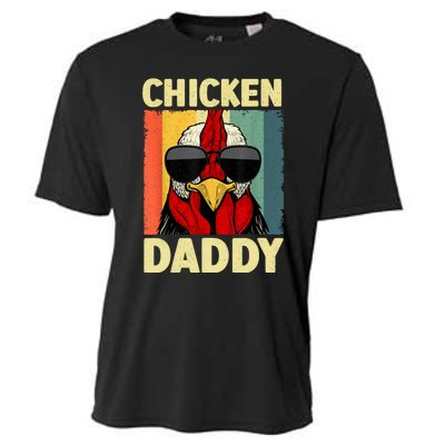 Funny Chicken Daddy Design For Dad Farmer Chicken Lover Cooling Performance Crew T-Shirt