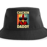 Funny Chicken Daddy Design For Dad Farmer Chicken Lover Sustainable Bucket Hat