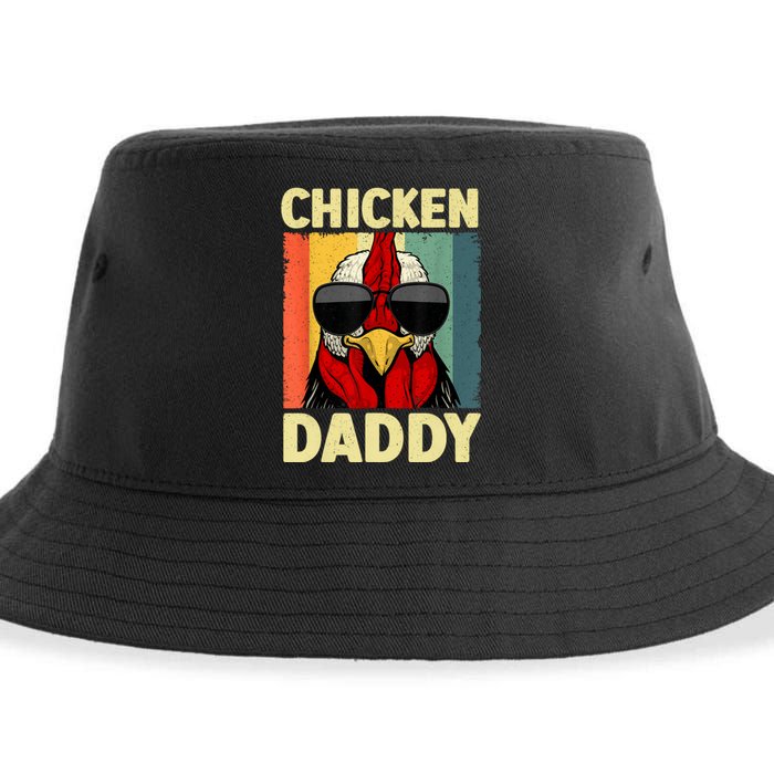 Funny Chicken Daddy Design For Dad Farmer Chicken Lover Sustainable Bucket Hat