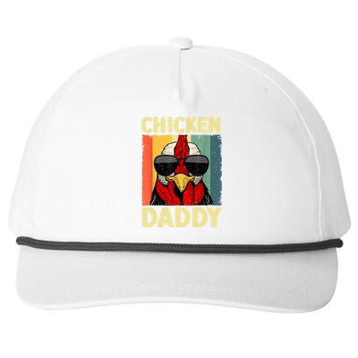 Funny Chicken Daddy Design For Dad Farmer Chicken Lover Snapback Five-Panel Rope Hat