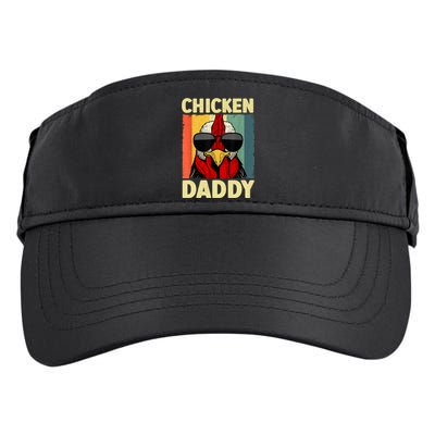 Funny Chicken Daddy Design For Dad Farmer Chicken Lover Adult Drive Performance Visor