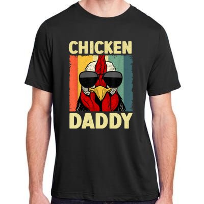 Funny Chicken Daddy Design For Dad Farmer Chicken Lover Adult ChromaSoft Performance T-Shirt