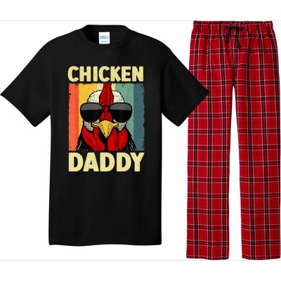 Funny Chicken Daddy Design For Dad Farmer Chicken Lover Pajama Set