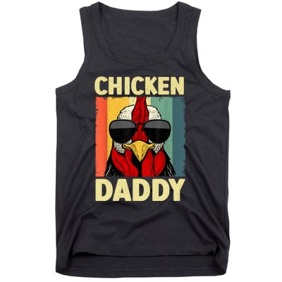 Funny Chicken Daddy Design For Dad Farmer Chicken Lover Tank Top