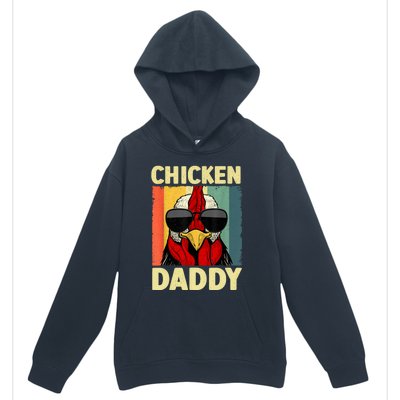 Funny Chicken Daddy Design For Dad Farmer Chicken Lover Urban Pullover Hoodie