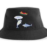 Funny Celiac Disease Wheat Free Shark Animal Gluten Free Sustainable Bucket Hat