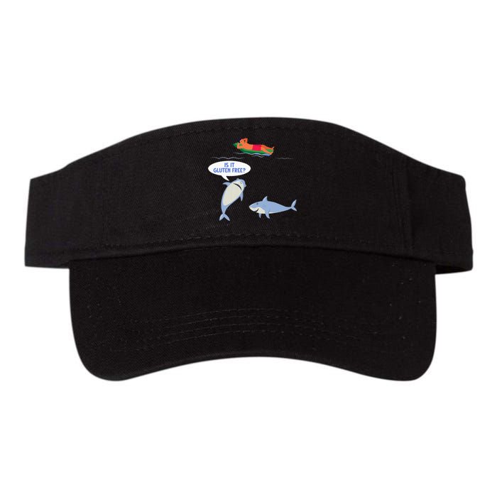 Funny Celiac Disease Wheat Free Shark Animal Gluten Free Valucap Bio-Washed Visor