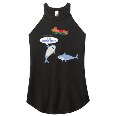 Funny Celiac Disease Wheat Free Shark Animal Gluten Free Women’s Perfect Tri Rocker Tank