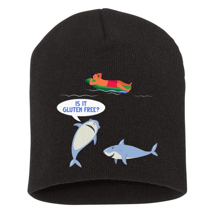 Funny Celiac Disease Wheat Free Shark Animal Gluten Free Short Acrylic Beanie