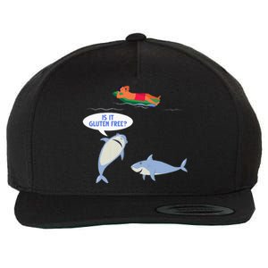 Funny Celiac Disease Wheat Free Shark Animal Gluten Free Wool Snapback Cap