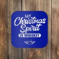 Funny Christmas Drinking Vintage Whiskey Liquor Drinker Xmas Coaster