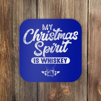 Funny Christmas Drinking Vintage Whiskey Liquor Drinker Xmas Coaster