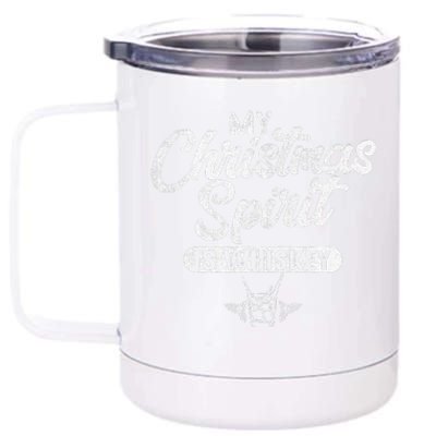 Funny Christmas Drinking Vintage Whiskey Liquor Drinker Xmas 12 oz Stainless Steel Tumbler Cup